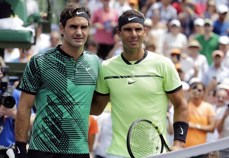 Il 37° confronto tra i due si svolge a Miami, tredici anni dopo il loro primo incontro e dodici dopo la prima finale. Vince ancora Federer 6-3 6-4 che porta così a 23-14 il bilancio, sempre a favore di Nadal